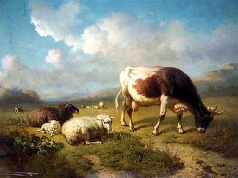 Paesaggio con animali